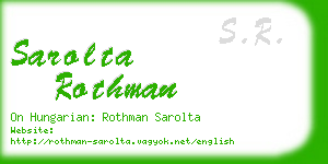 sarolta rothman business card